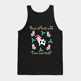 Cow Deck the Halls Tank Top